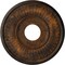 Ekena Millwork Berkshire Ceiling Medallion (Fits Canopies up to 7"), Hnd-Painted Rust, 15 3/4"OD x 3 7/8"ID x 3/4"P CM15BERUS - alternate 1